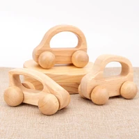 1pc wooden toys beech wood car blocks cartoon educational montessori toys children baby teething newborn birthday gift wood toy