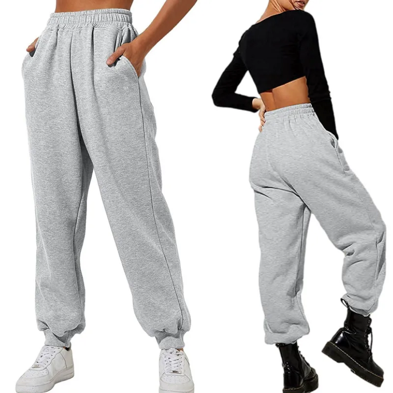 

Женские повседневные брюки, утепленные свободные брюки с высокой талией, с подкладкой из плюша, для похудения, зимняя одежда