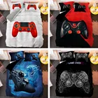 Одеяло, пододеяльник для дома, украшение для комнаты, Комплект постельного белья, игровой геймпад с принтом, двойной, полный, Королевский, двойной, одинарный Размер
