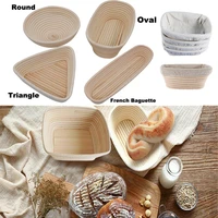 round oval natural rattan fermentation basket bread dough wicker rattan mass proofing proving baskets rattan diy tool