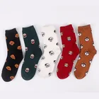 Новые весенние модные женские носки с мультяшными собаками в стиле Харадзюку корейские милые Веселые Смешные уличные Хлопковые женские носки с милыми животными