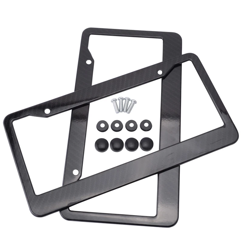 NS Modify 2PCS Car License Plate Frame Tag Cover Holder Only For USA Canada Auto Standard Black | Автомобили и мотоциклы