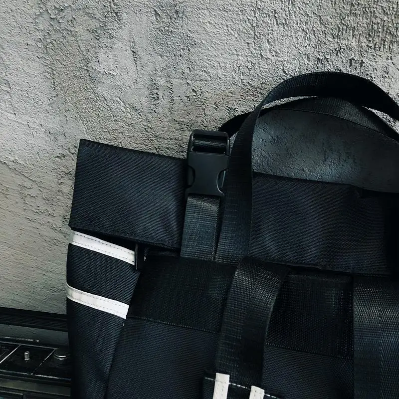 

2020 Reflective Stripe Backpack Men Hip Hop Male Travel Backpack Bag Large Capacity Cool College Computer Backpack for Men