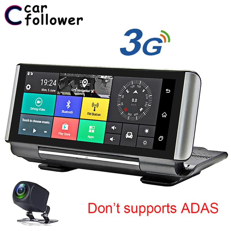 K6-3G 7 дюймов 4G ADAS Android Приборная панель автомобиля DVR gps навигация FHD 1080P двойной объектив видеорегистратор g-сенсор Автомобильный видеорегистратор - Название цвета: K6-3G