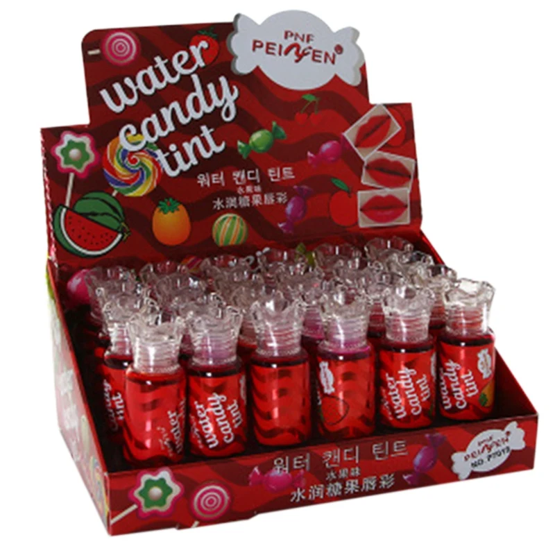 24 шт./лот блеск для губ с фруктовым ароматом конфетная питательная жидкая помада