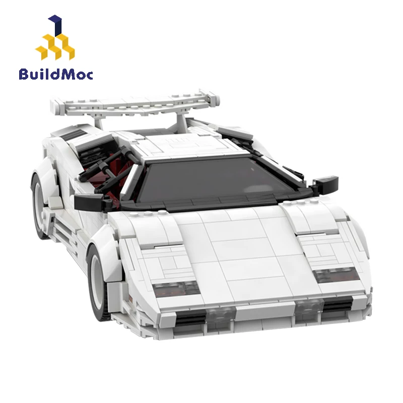 

Buidlmoc Technical Car Speed Champions City Racer Countachs QV Vehicle Creator Expert MOC Sets Model Building Blocks Kids Toys