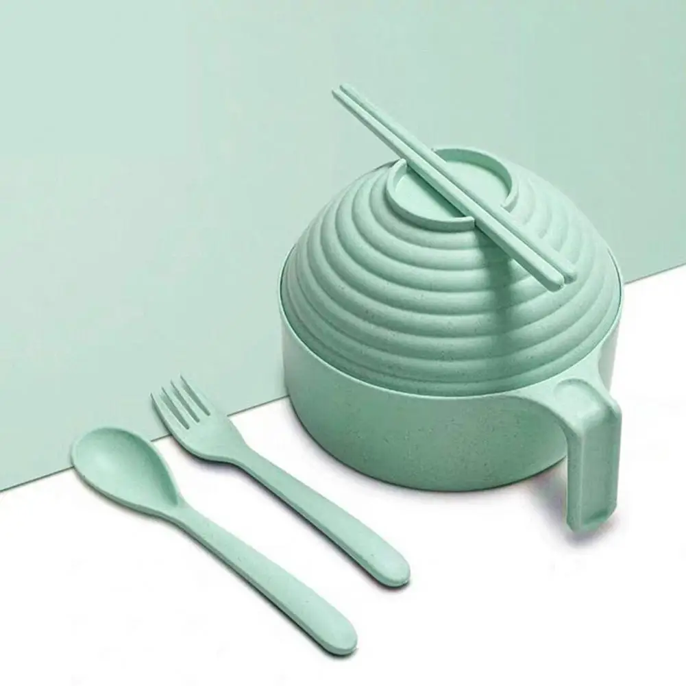 

Миски для лапши быстрого приготовления с крышками, миски для супа и горячего риса в японском стиле, контейнер для еды для студентов, здорова...