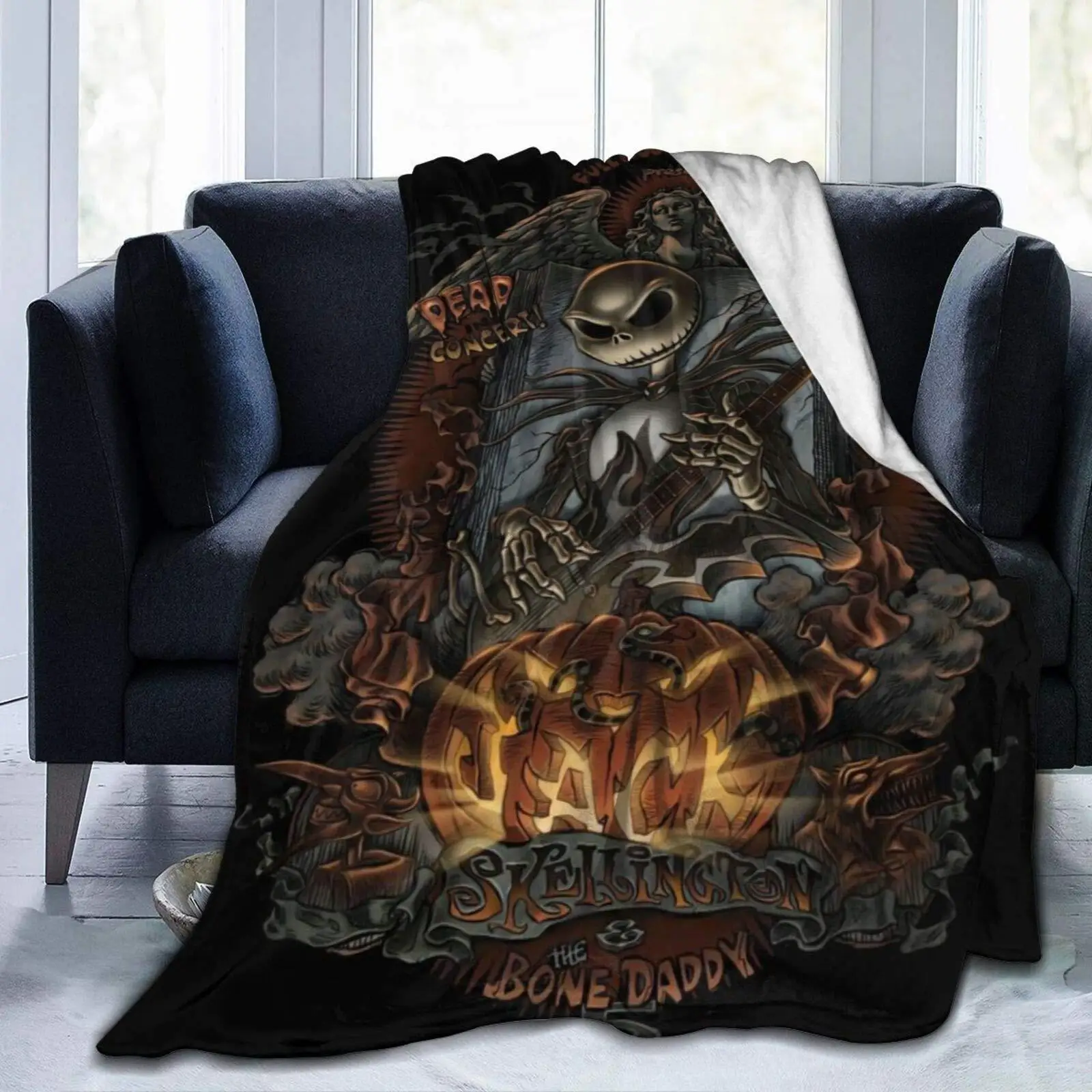 

Nightmare before Christmas cartoon blanket, sofa bed/living room/warm winter comfort flannel plush blanket children’s gift