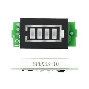 Модуль индикатора емкости литиевых аккумуляторов 1S, 2S, 3S, 4S, 3,7 в, 4,2 в, с синим дисплеем, тестер мощности аккумулятора электромобиля, литий-ионный