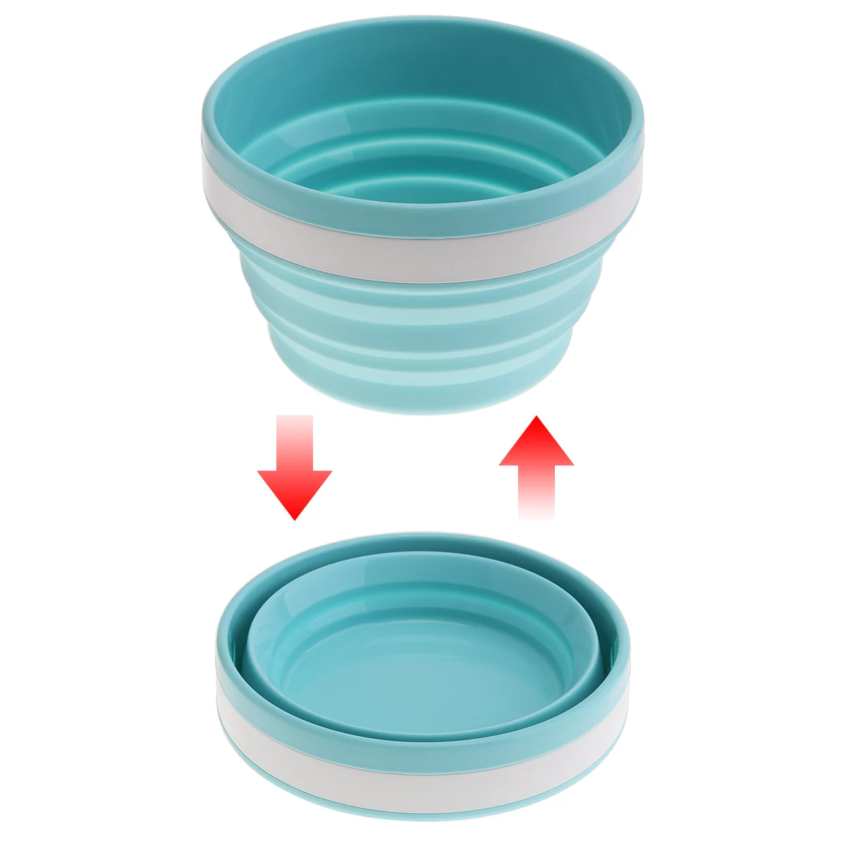 950ML 2 Colors Portable Circular Silicone Scalable Folding Lunchbox Bento Box for - 40 Centigrade ~ 230 | Дом и сад