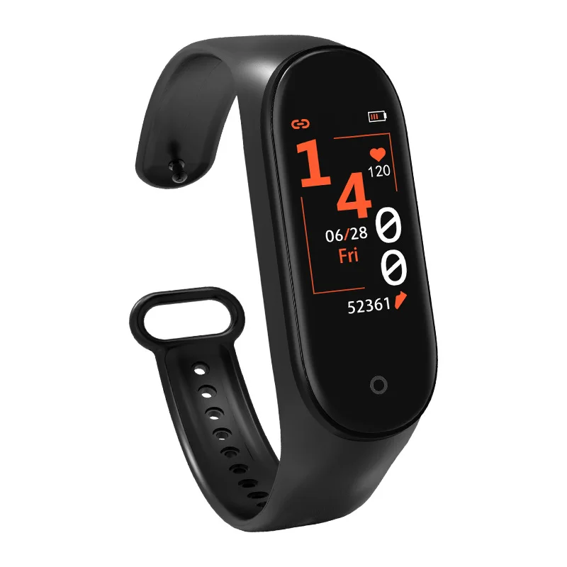 

M4 waterproof smart bracelet monitoring information reminding color screen watch heart rate blood pressure calculation unisex