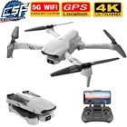 Дрон F10, GPS, 4K HD, широкоугольная двойная камера, WiFi, Fpv, следуй за мной, разборный, белый, дистанционное управление