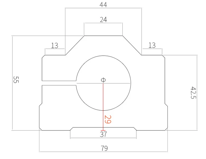 CNC крепление для электродвигателя, привода, шпинделя 20 мм, 22 мм, 24 мм, 26 мм, 28 мм, 30 мм, 32 мм, 34 мм, 36 мм шпиндель зажимной алюминиевый крепеж