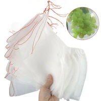 100pcs fruit vegetable insert protection grow bag anti bird plant protective bag drawstring nylon mesh agricultural pest control