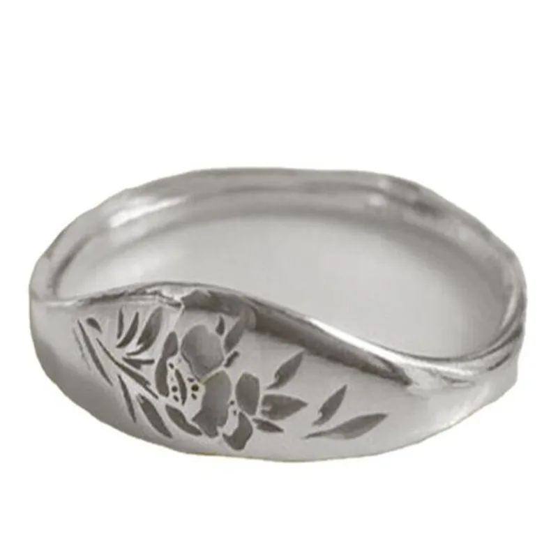 Европейский и американский резной цветок кольцо для женщин золотой розовый