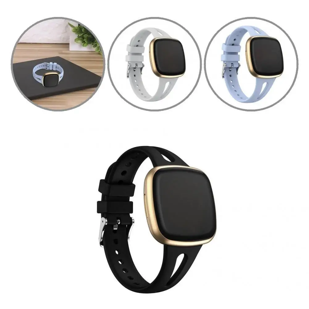 

Silicone Useful Slim Watch Band Replacement Eco-friendly Wrist Strap Soft