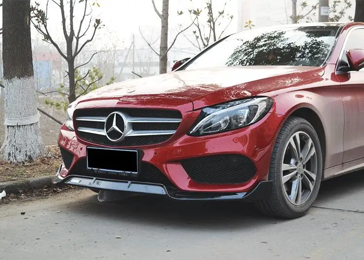 For BENZ W205 Rear spoiler ABS front Bumper Diffuser Bumpers Protector 2016+ After chrome lip rear | Автомобили и мотоциклы