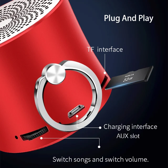 

Super Mini Bluetooth Speaker Speaker Speaker Portable Outdoor High Volume Card Small Waist Audio Remote Control Bass Gun
