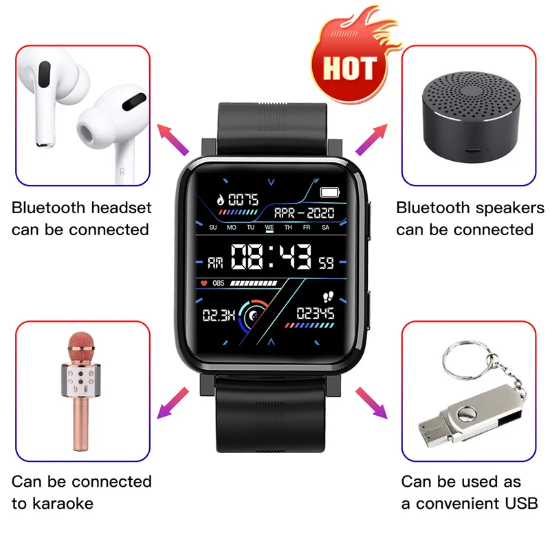 

GEJIAN 2021 New Bluetooth Call Smart Watch Men Women Music Player smartwatch For Android ios Phone Waterproof Fitness Tracker