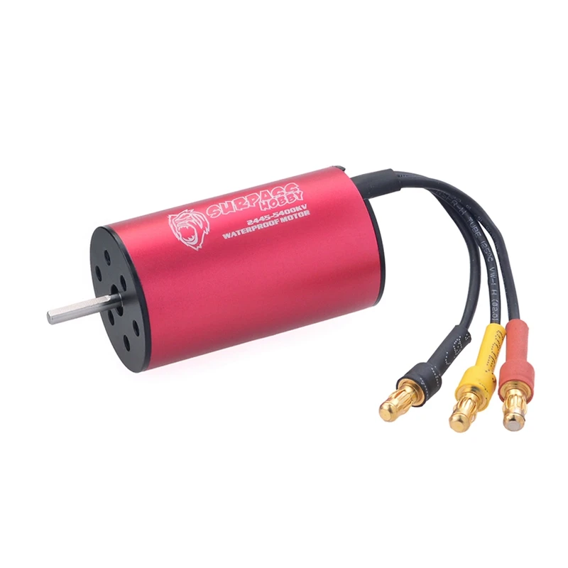 

SURPASS HOBBY KK Waterproof 2445 2.3mm Brushless Motor 5400KV for Traxxas HSP 1/16 RC Drift Racing Car