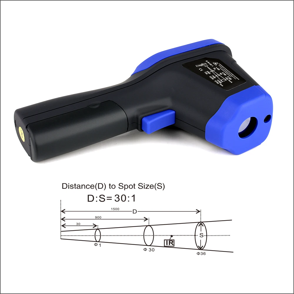 Лазерные Инфракрасные термометры FLUS ИК термометр Круглый Лазерный Инфракрасный