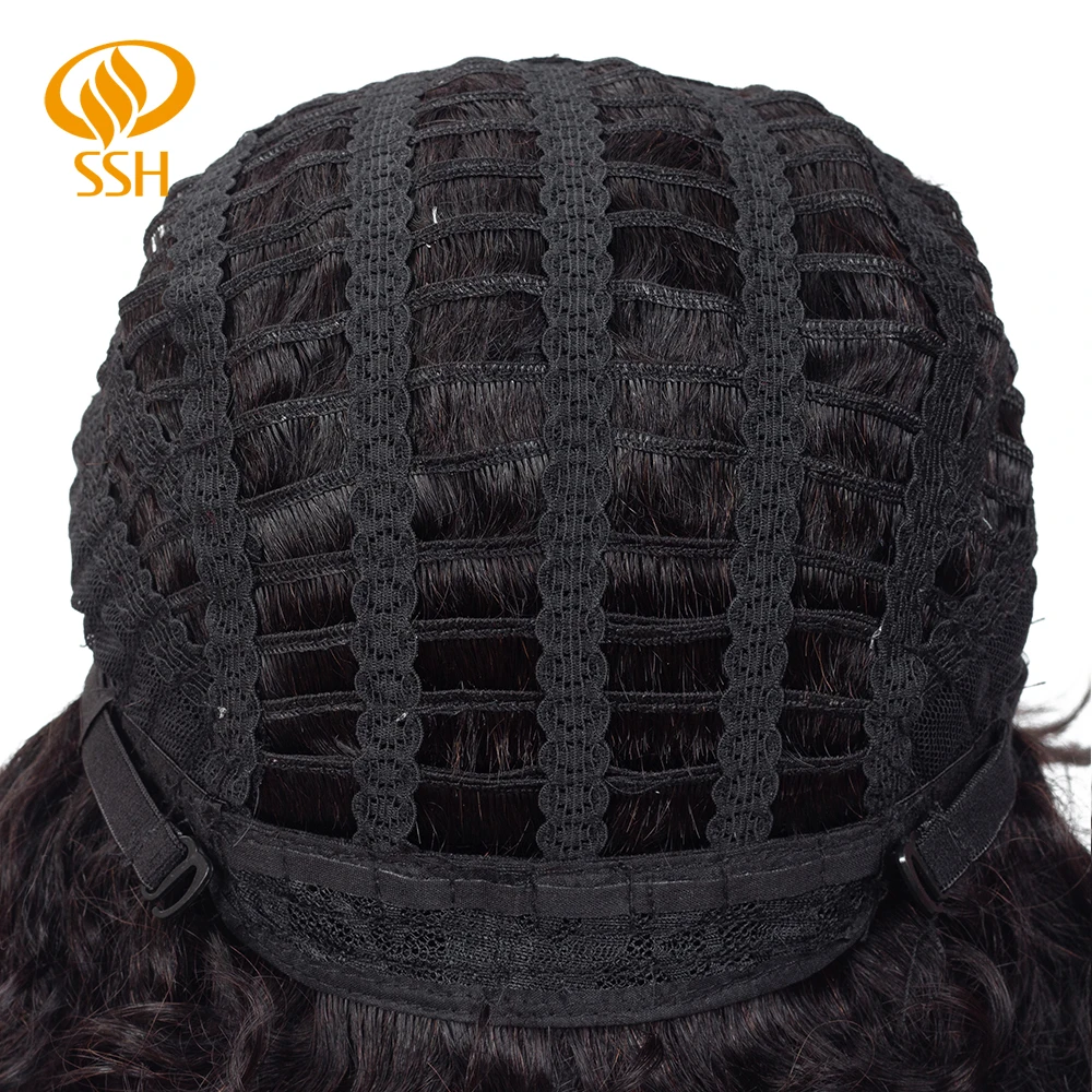 SSH парики из человеческих волос с волнистой кутикулой для черных женщин