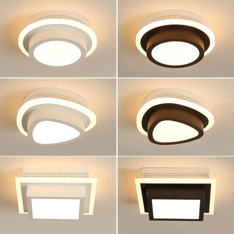 

Acrylic Modern LED Ceiling Lights For Corridor Entrance Of Home Lamp Plafonnier Luminaria lamparas De techo White Black Painted