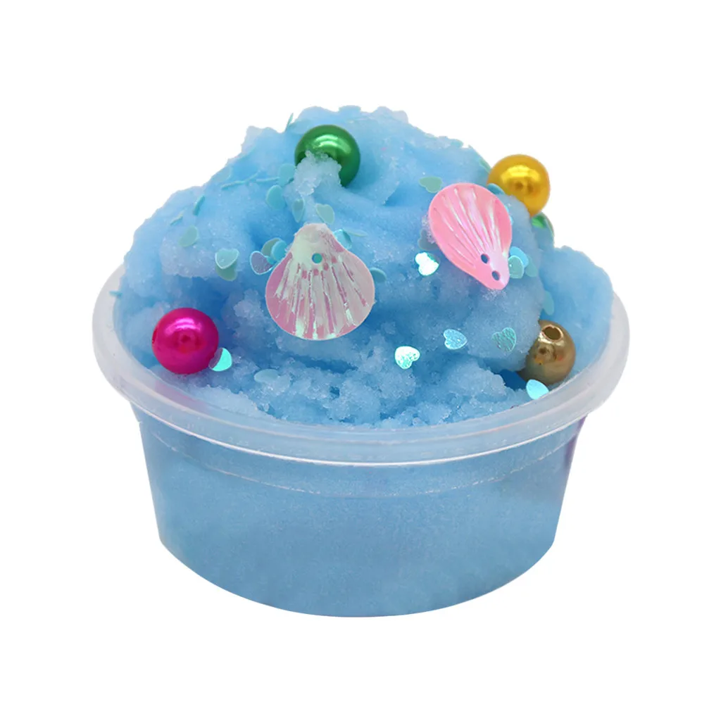 

Beautiful Color Slime Scented Stress Kids Clay Snowflake Mud Toy 60ml Antistress Plasticine Supplies Kids Toys