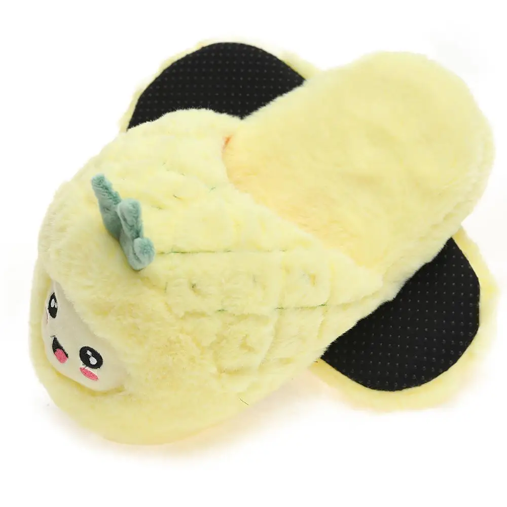 

Millffy Woman Cute pineapple fruit Slipper Women Winter Plush Home Slippers House Shoes Bedroom Home Slipper girl shoes