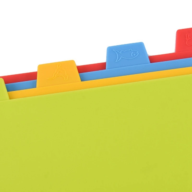 

4Pcs/Set Wheats Straw Cutting Board Non-Slip Vegetable/Fruit/Meats/Bread Chopping Boards with Storage Base