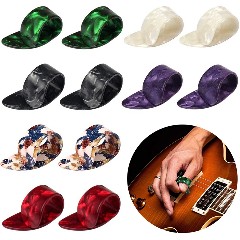 

Медиаторы для больших пальцев, целлулоидная гитара, медиаторы для больших пальцев с портативным ящиком для хранения басов, мандолина, укуле...