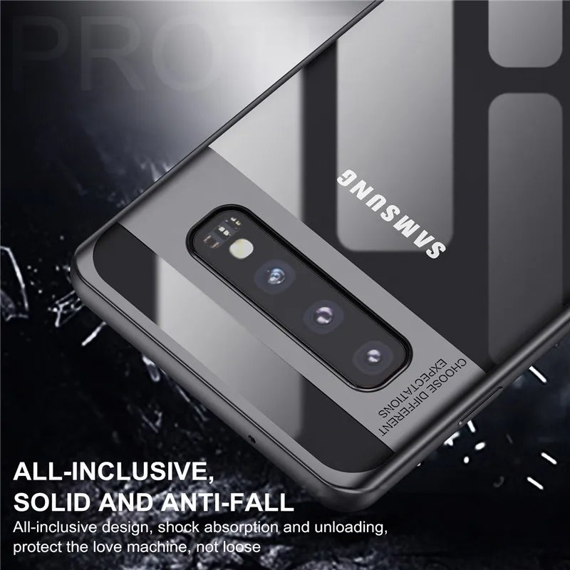 USLION гальванический прозрачный силиконовый чехол для samsung Galaxy S10 S10E S9 S8 Plus S7 Edge Note 9 8
