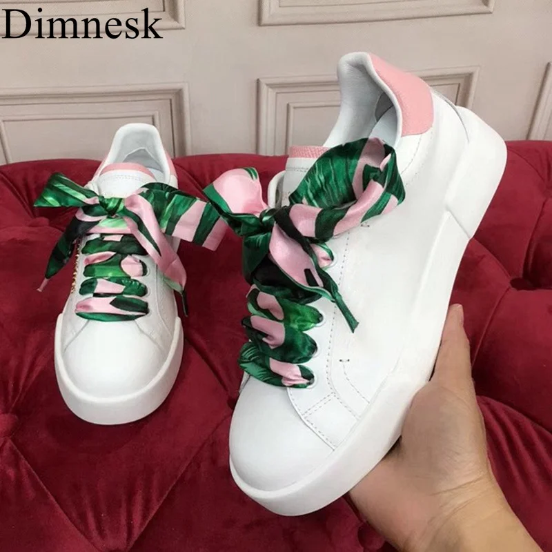 

Colorful Silk Strappy Design Women Small White Shoes Flat Mixed Color Brand Casual Shoes Spring Platform Sneakers For Girls 2021