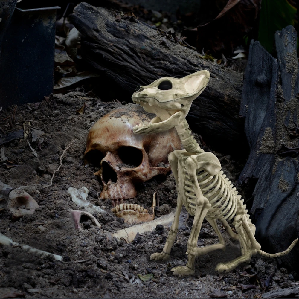 

Waylike Halloween Decoration Animal Skeleton Props Party Creepy Skeleton Bones Cat Ornaments Hallowmas For Party