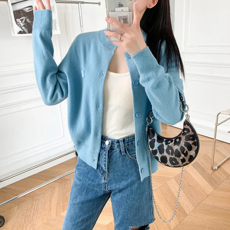 

2021 Autumn Women Patchwork Cardigan O Neck Long Sleeve Single Breasted Knitwear Sweater Top Female Outwear Sweaters Clothes