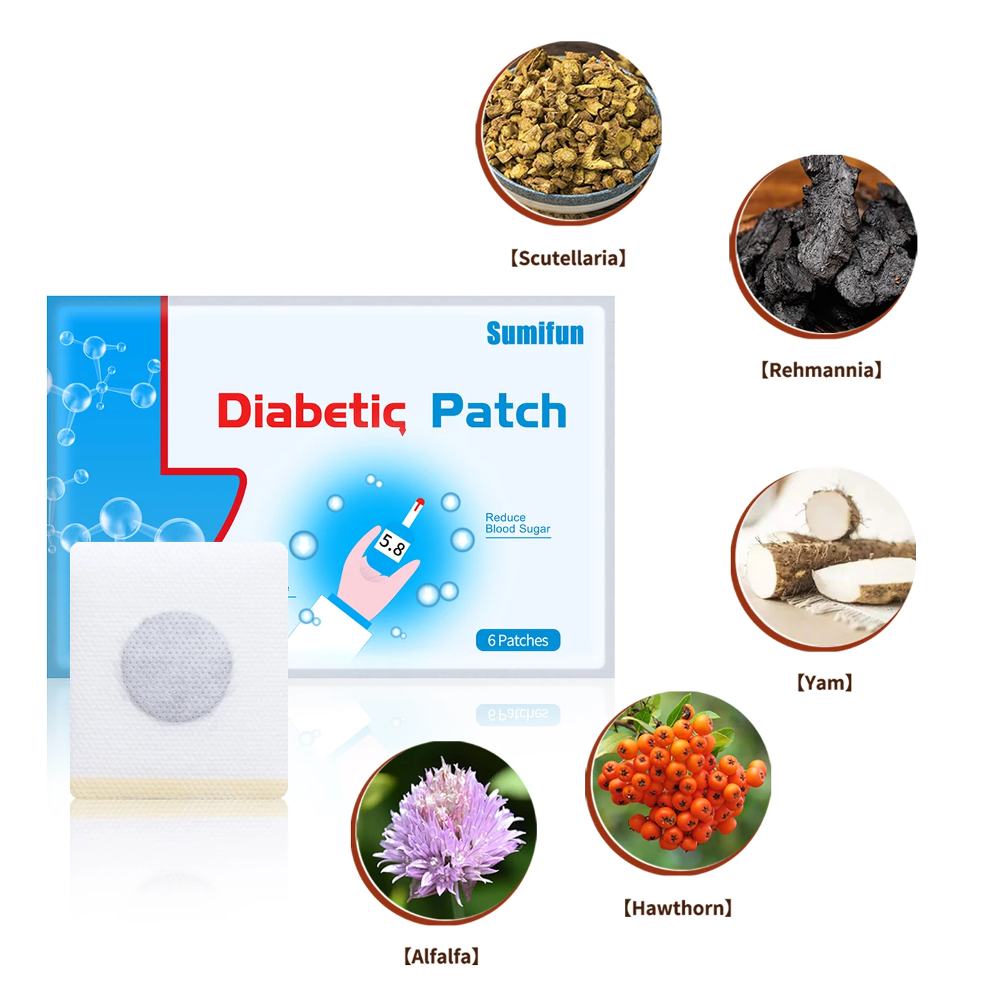 6 шт прибор для измерения уровня сахара в крови пластырь диабетиков присущая