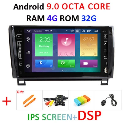 " DSP Android 9,0 ips экран 64G радио GPS 2 DIN в автомобиль для TOYOTA Sequoia Tundra стерео без DVD плеера навигационный приемник аудио - Цвет: 9.0 4G 32G IPS DSP