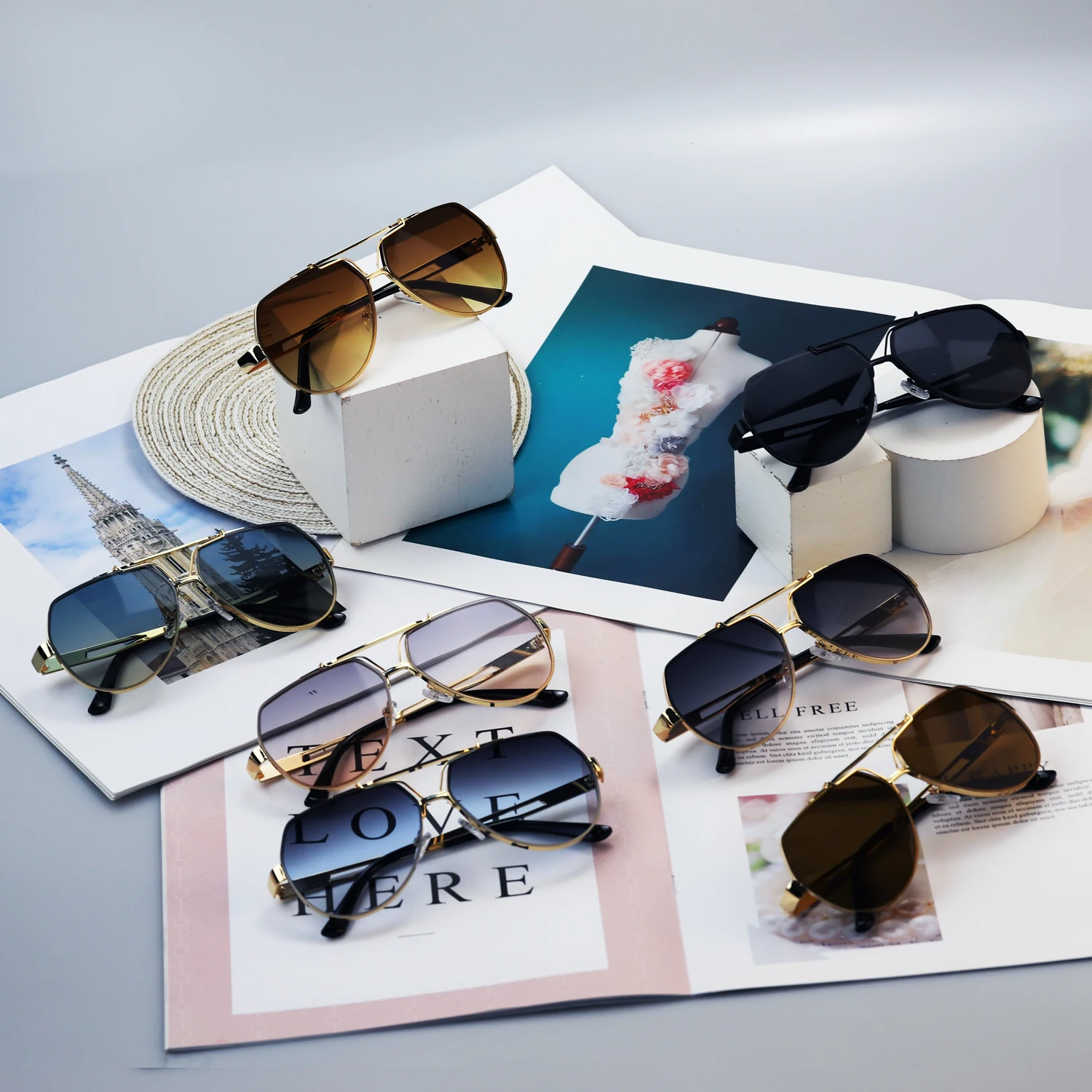 Модные солнцезащитные очки в стиле стимпанк мужские брендовые дизайнерские