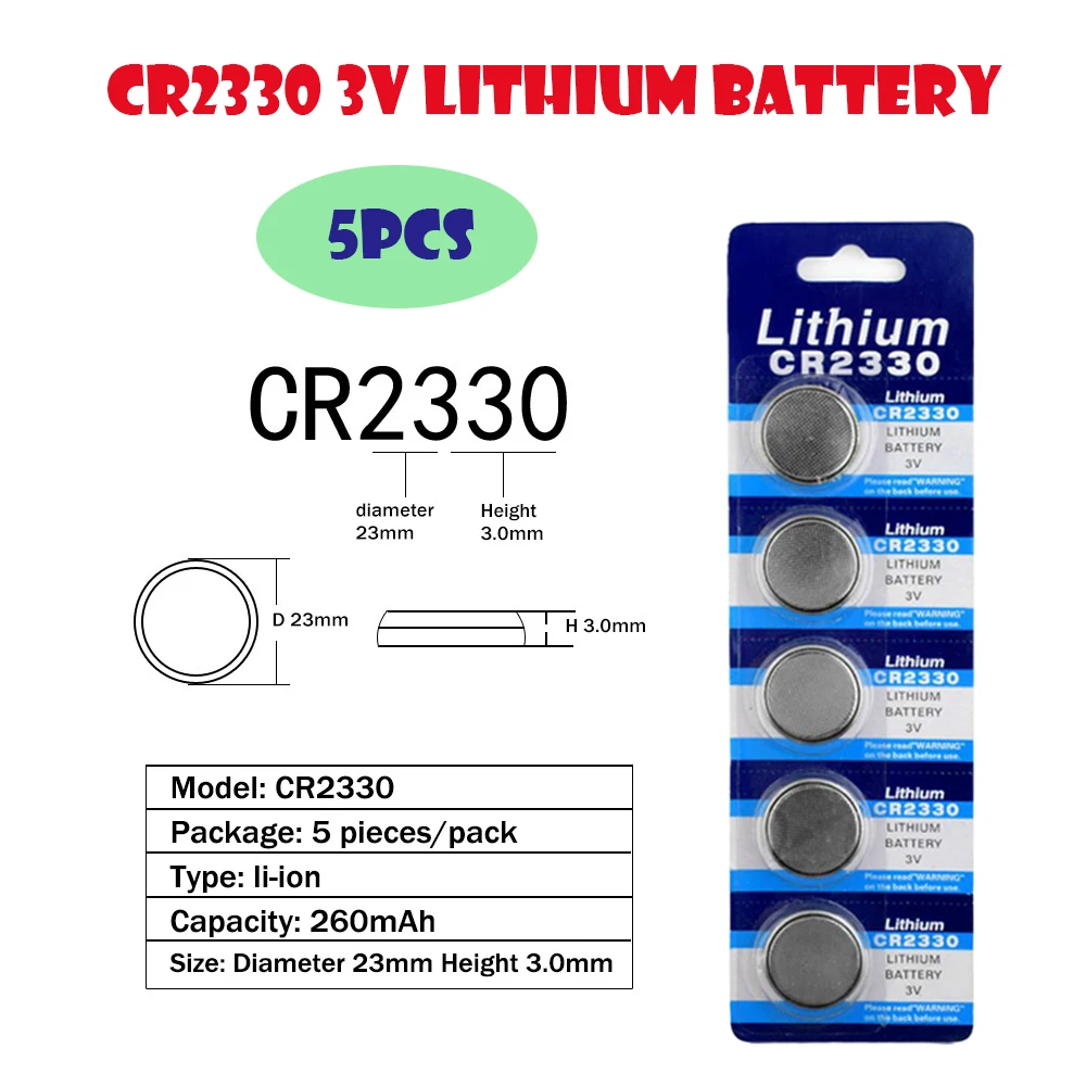 

Горячая Распродажа 5 шт. = 1 карточная игра CR2330 260mAh литиевая батарейка кнопочного типа 3 в Батарея ECR2330 BR2330 сотовый батарейки-таблетки для часы...