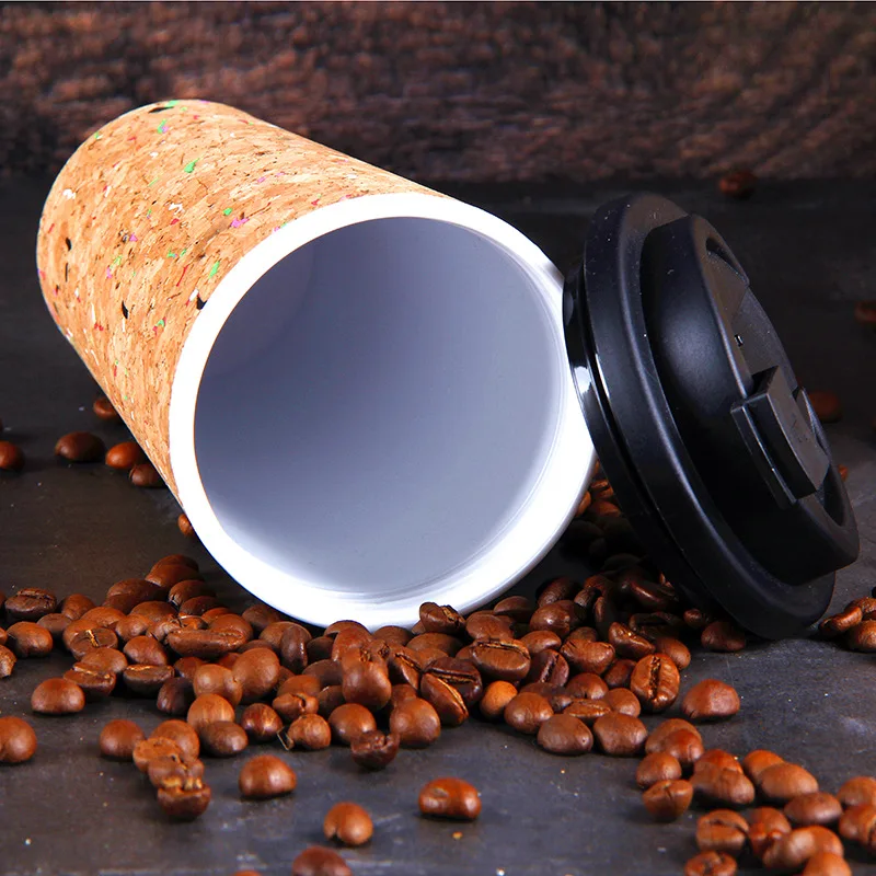 Кружка для кофе из пп и дерева 450 мл | Дом сад