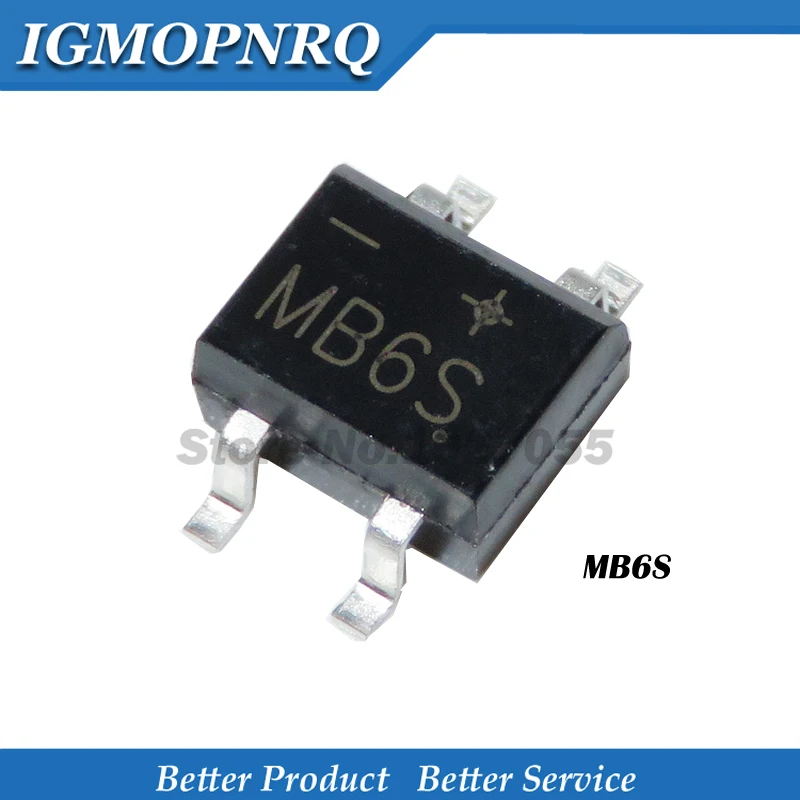 20 шт MB2S MB6F MB6S MB6M MB10F MB10M MB10S SOP и DIP однофазные диодный выпрямительный мост SOP-4