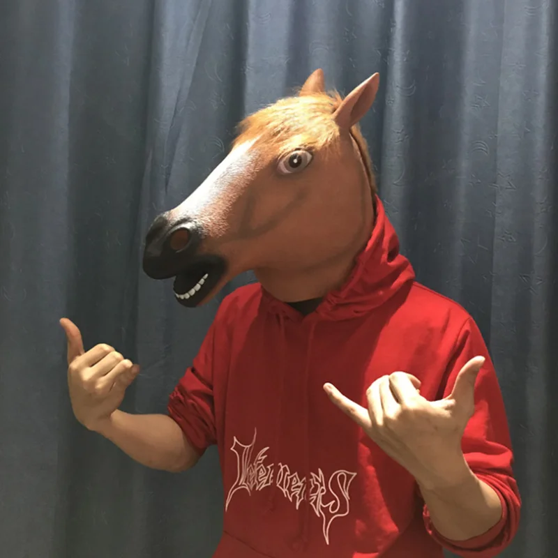 

Horse Mask Headdress Mask Horse Mask Carnival Masquerade Funny Mask Role Play Halloween Horror Latex Mask