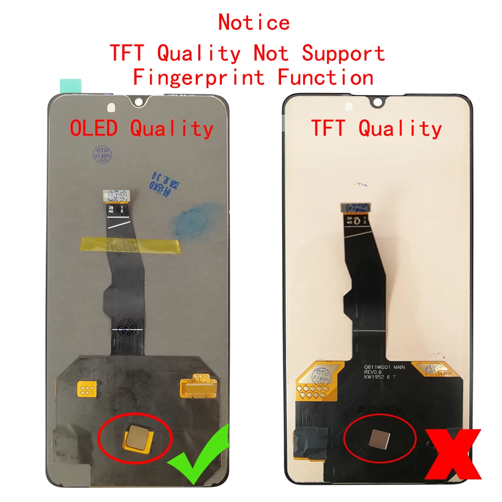 Pantalla LCD OLED de 6,1 pulgadas para m&oacute;vil, digitalizador de pantalla t&aacute;ctil con montaje de marco, para Huawei P30, ELE-L29, L09, L04, AL00, TL00-1