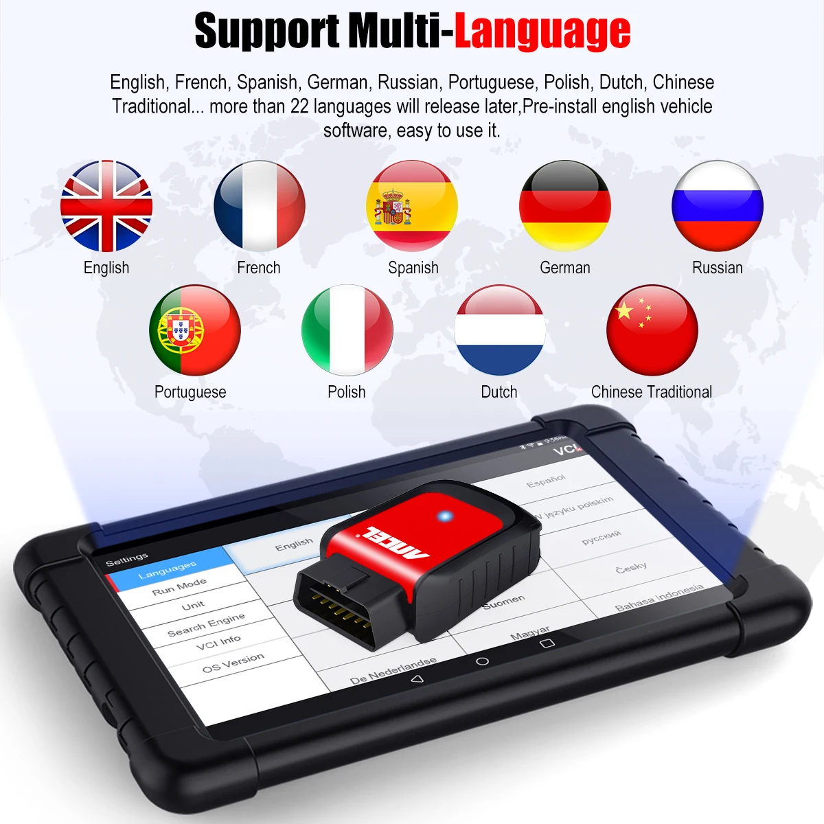 Автомобильный сканер Ancel X6 OBD2 система для диагностики автомобиля ABS подушка