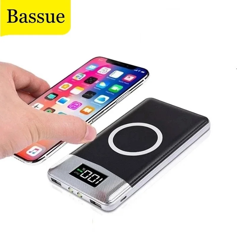 

Внешний аккумулятор на 10 000 мА · ч, внешний аккумулятор, встроенное Беспроводное зарядное устройство, портативное беспроводное зарядное уст...