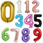 Фольгированные шары в форме цифр для украшения дня рождения или свадьбы, 163240 дюйма