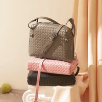 leather womens shoulder bag luxury brand fashion woven bag simple shell bag high quality messenger bag 100 sheepskin 2021 new