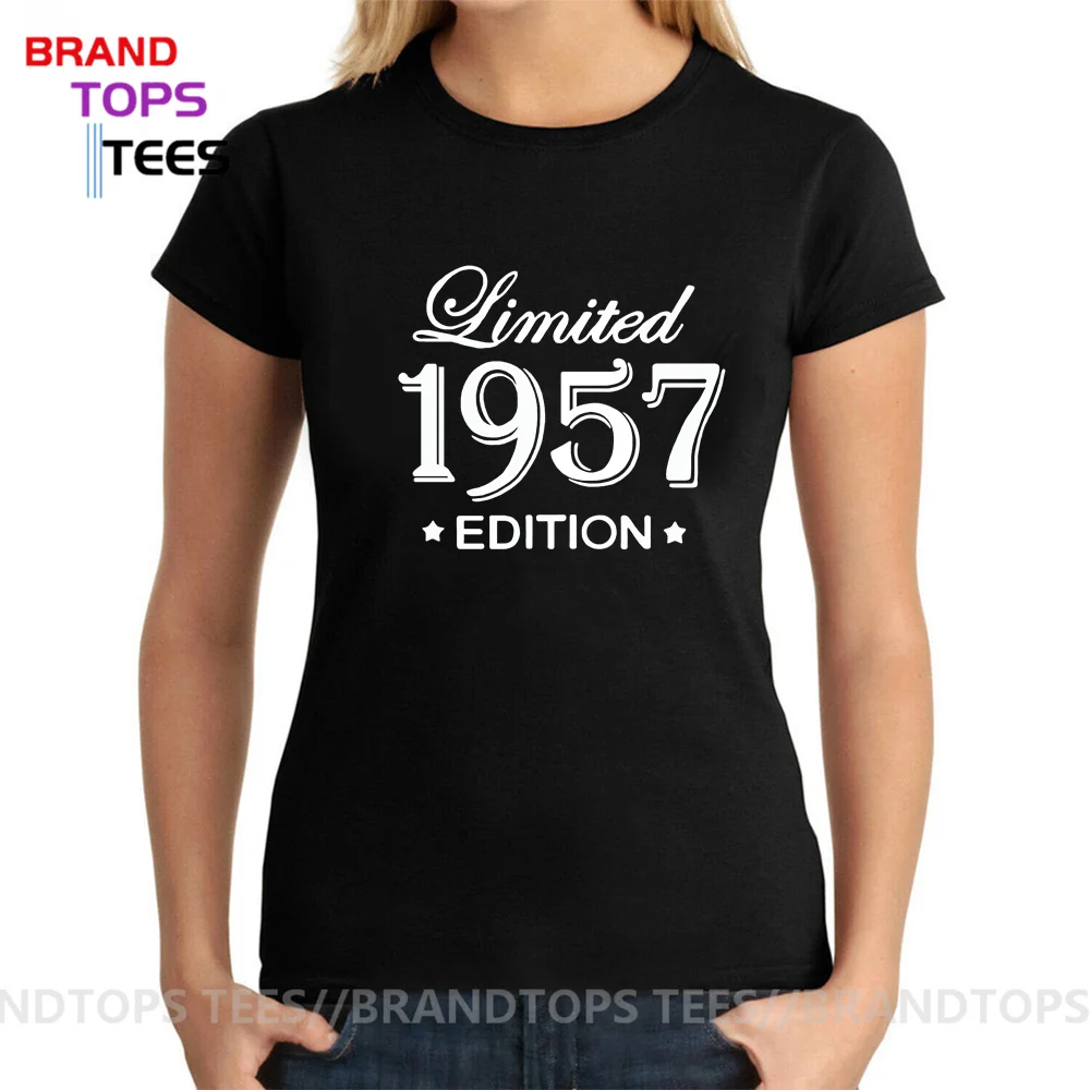 

The 50s Clothing Limited Edition 1957 T Shirt Women Best Mother Birthday gift Made In 1957 Short Sleeves T-shirt