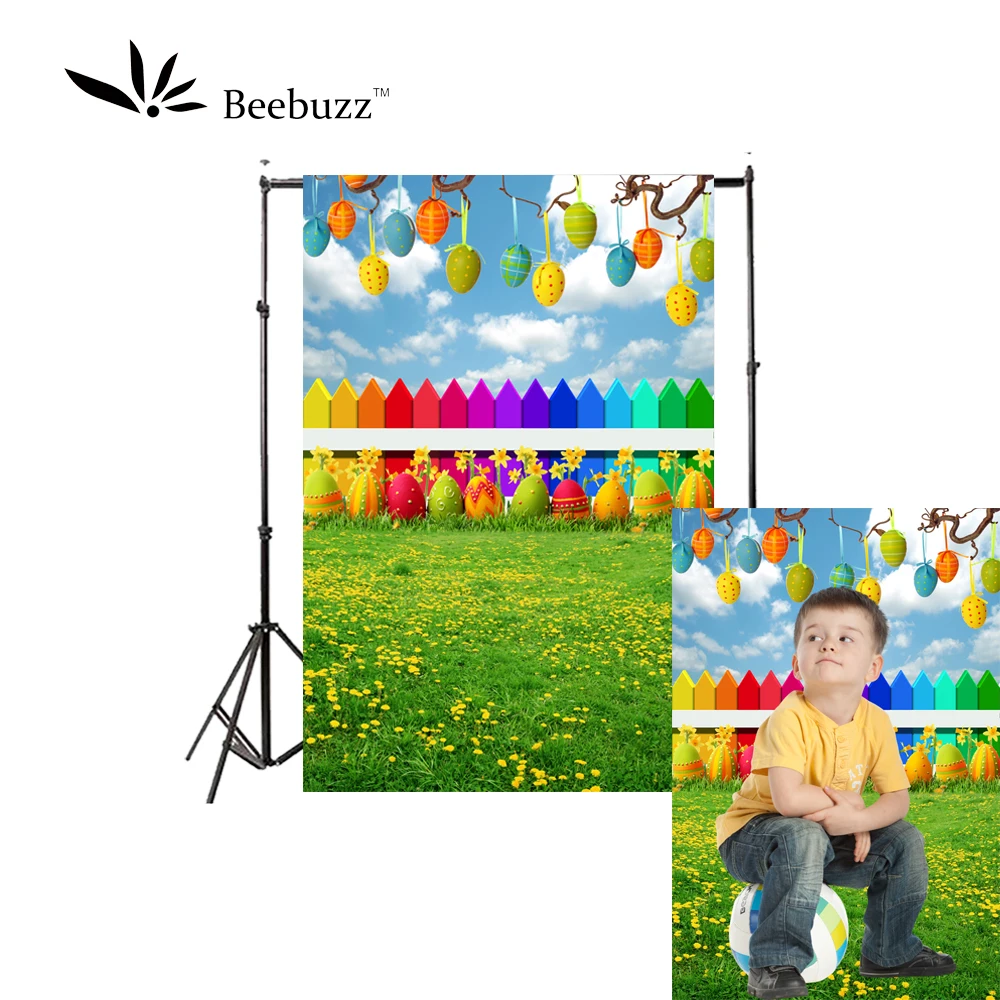Beebuzz фото фон Красочные воздушные шары и заборы для детской фотографии зеленая