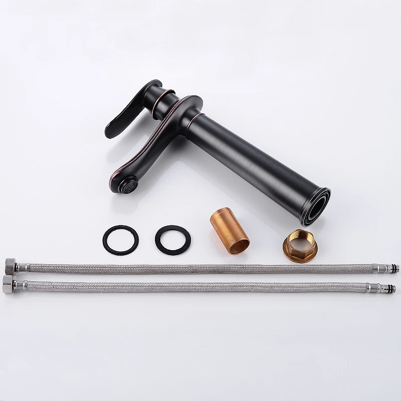 Смеситель для ванной латунный высокий кран раковины одна ручка крепление на